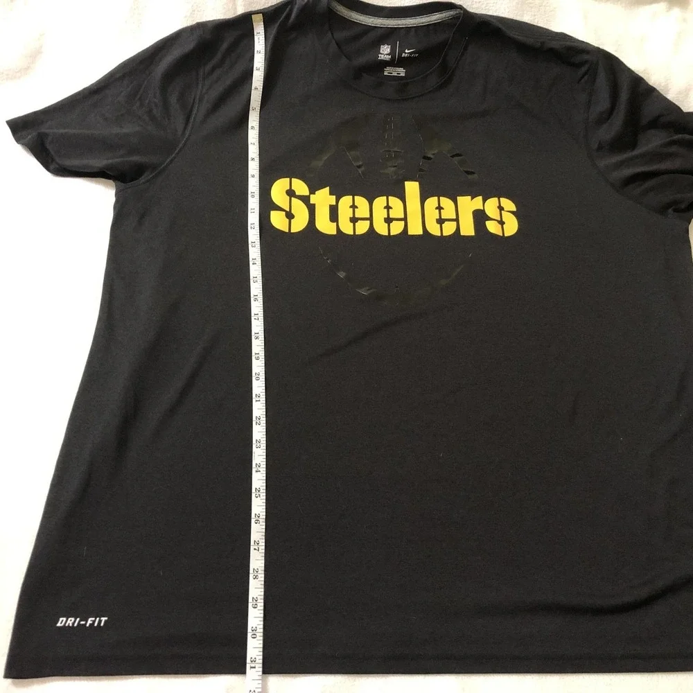 Pittsburgh Steelers Shirt Mens 3XL Black NFL Football Nike Dri Fit Graphic Tee